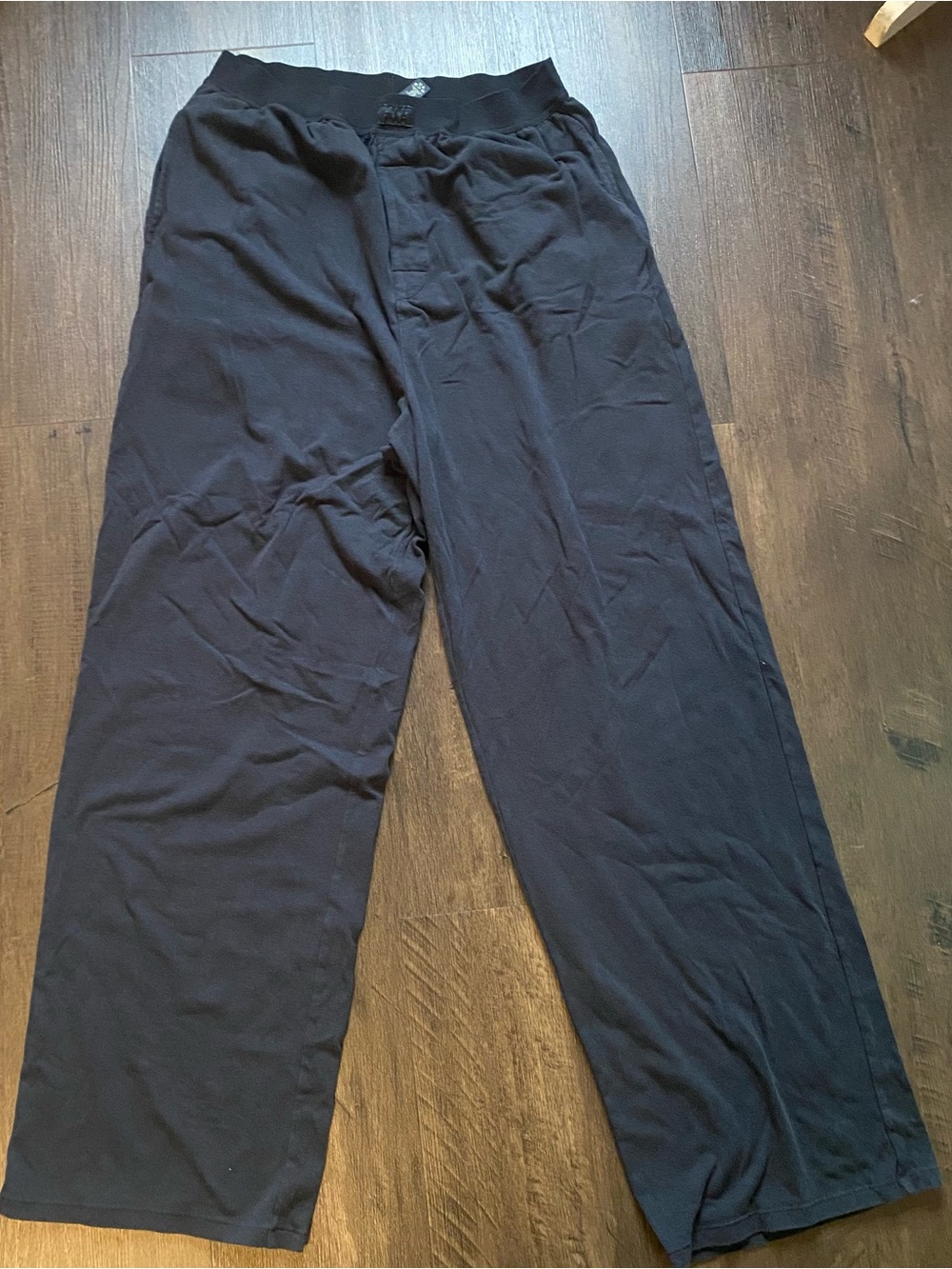 SKIMS Boyfriend Modal Sweatpants Women Large Black onyx Wide Leg Lounge Pants